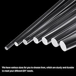 MECCANIXITY 4 Pcs Acrylic Round Rods 1/8" x