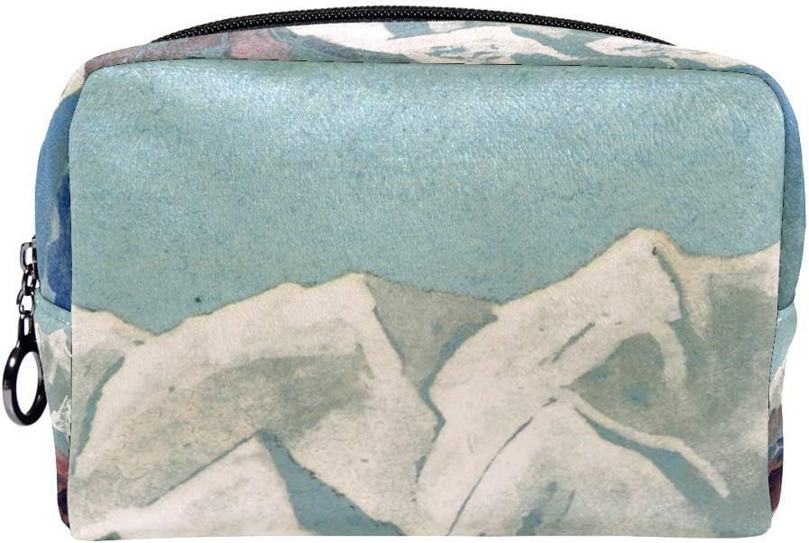 Nicholas Roerich Himalayas Make Up Cosmetics Pouch Bag Case Multifunction Portable Toiletry Organizer for Travel Makeup Utensils