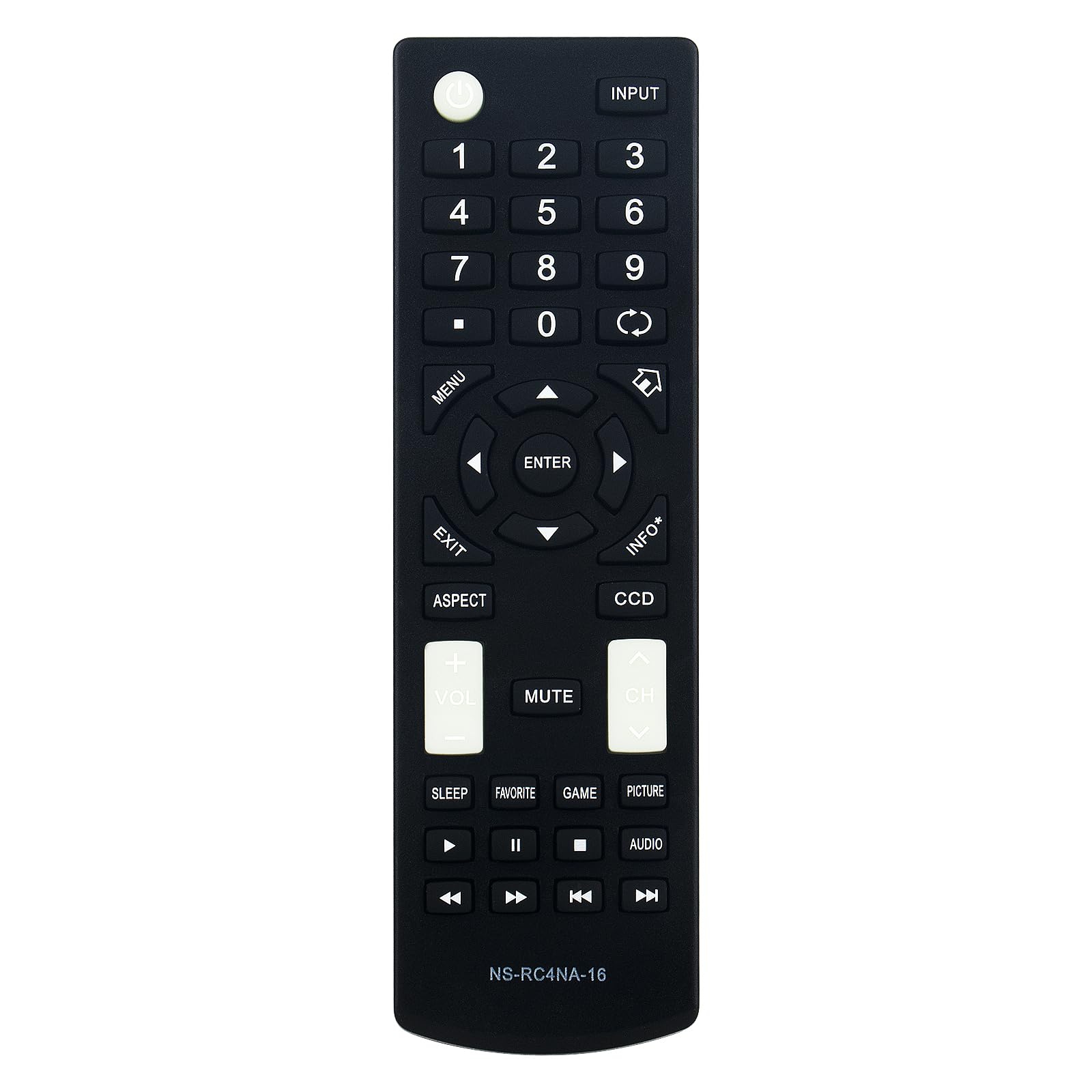 Photo 1 of NS-RC4NA-16 Replace Remote Control Compatible with Insignia TV NS-19D220MX16 NS-39D220NA16 NS-19D220NA16 NS-43D420NA16 NS-50D420MX16 NS-55D420NA16 NS-60E440NA16 NS-60E440MX16 NS-28DD220NA16