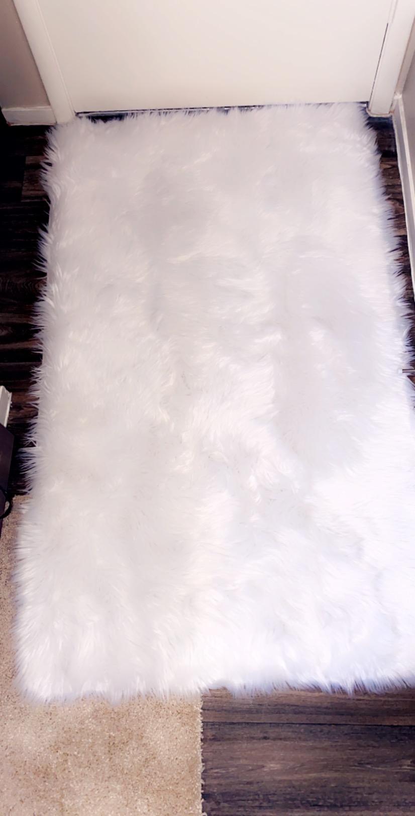 21/mo Finance Gorilla Grip Thick Fluffy Faux Fur Washable Rug, 6x9