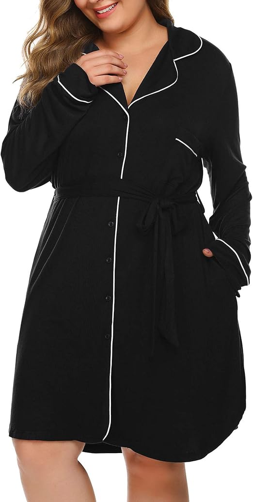 IN'VOLAND Womens Plus Size Nightgowns Sleep Shirt Long