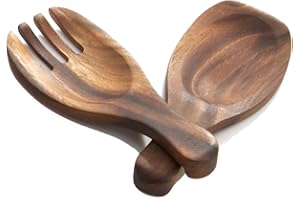 Woodard & Charles Salad Hands, 7 3/8" x 3 1/8", Brown