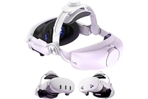 DESTEK QH4 7000mAh 30W Fast Charging,Comfort No-Pressure Battery Head Strap, Added Top-Fit Adjustment - Compatible with Meta Quest 3/Quest 3S Accessories; Balances Weight at 3 Angles