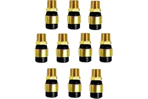 Torque 10 PCS Rubber Air Line Air Hose End Quick Repair Swivel Kit for Truck and Trailers, 3/8" NPT Male Fittings, Pneumatic Replacement Fittings for 3/8'' Air Line Hoses (10 pack)