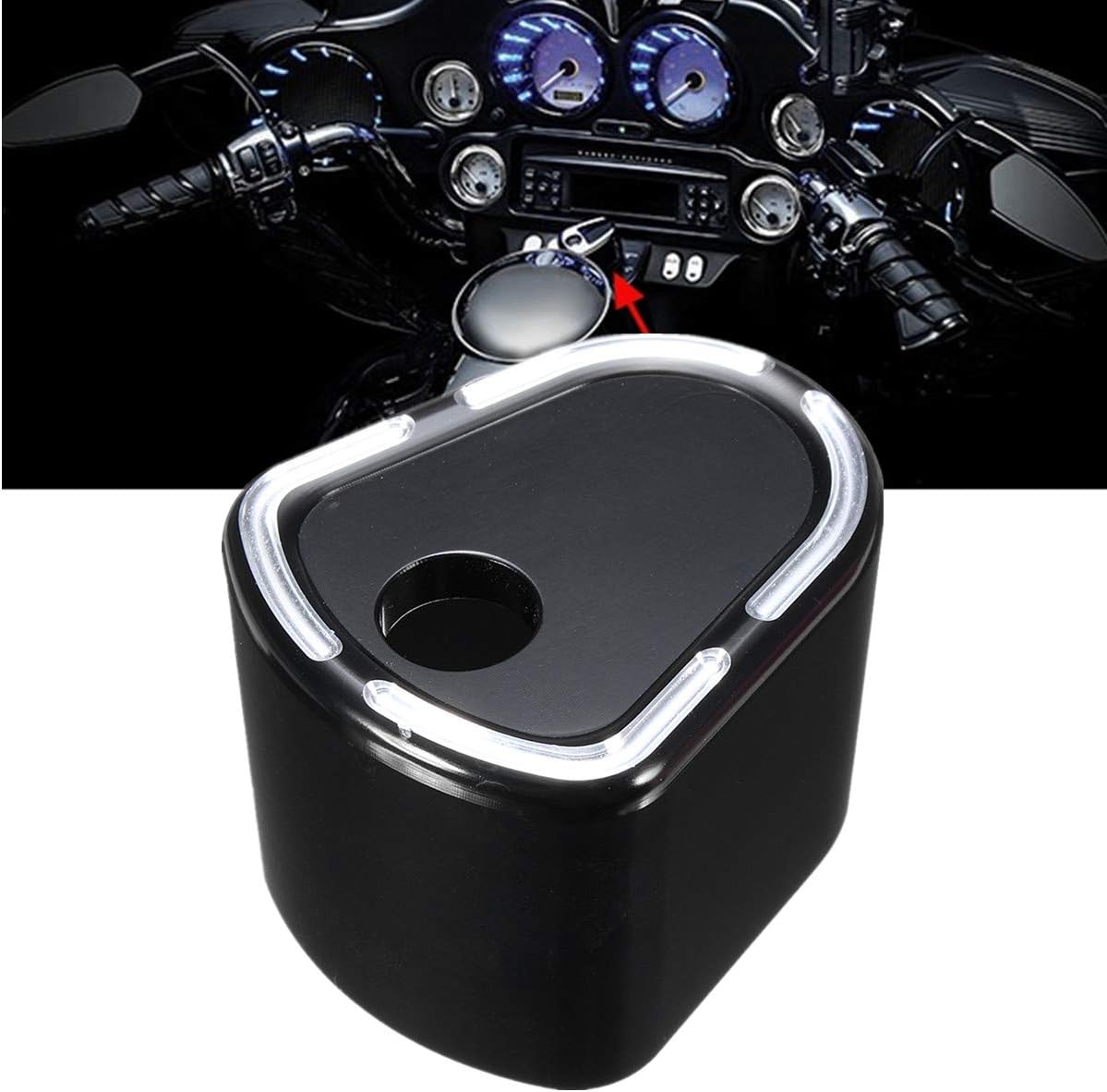 Value.Trade.Inc - Motorcycle CNC Dash Accessory Pack Ignition Switch Cover Billet Aluminum for Harley Touring Street Road Glide 2007-2013