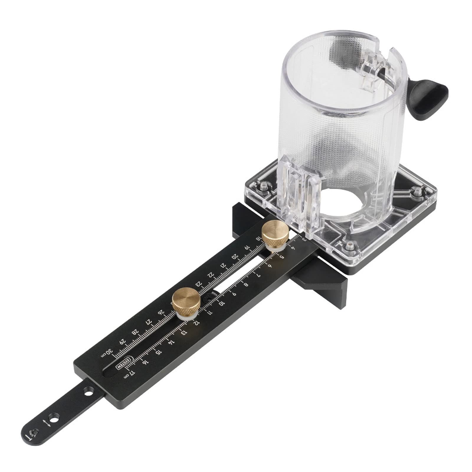 Circle Cutting Jig, Router Circle Cutter Jig for Cutting & Routing Circles from 30mm Up to 300mm Diameter with Scale Fence for Electric Trimming Machine Wood Router Milling Circle Slotting Base