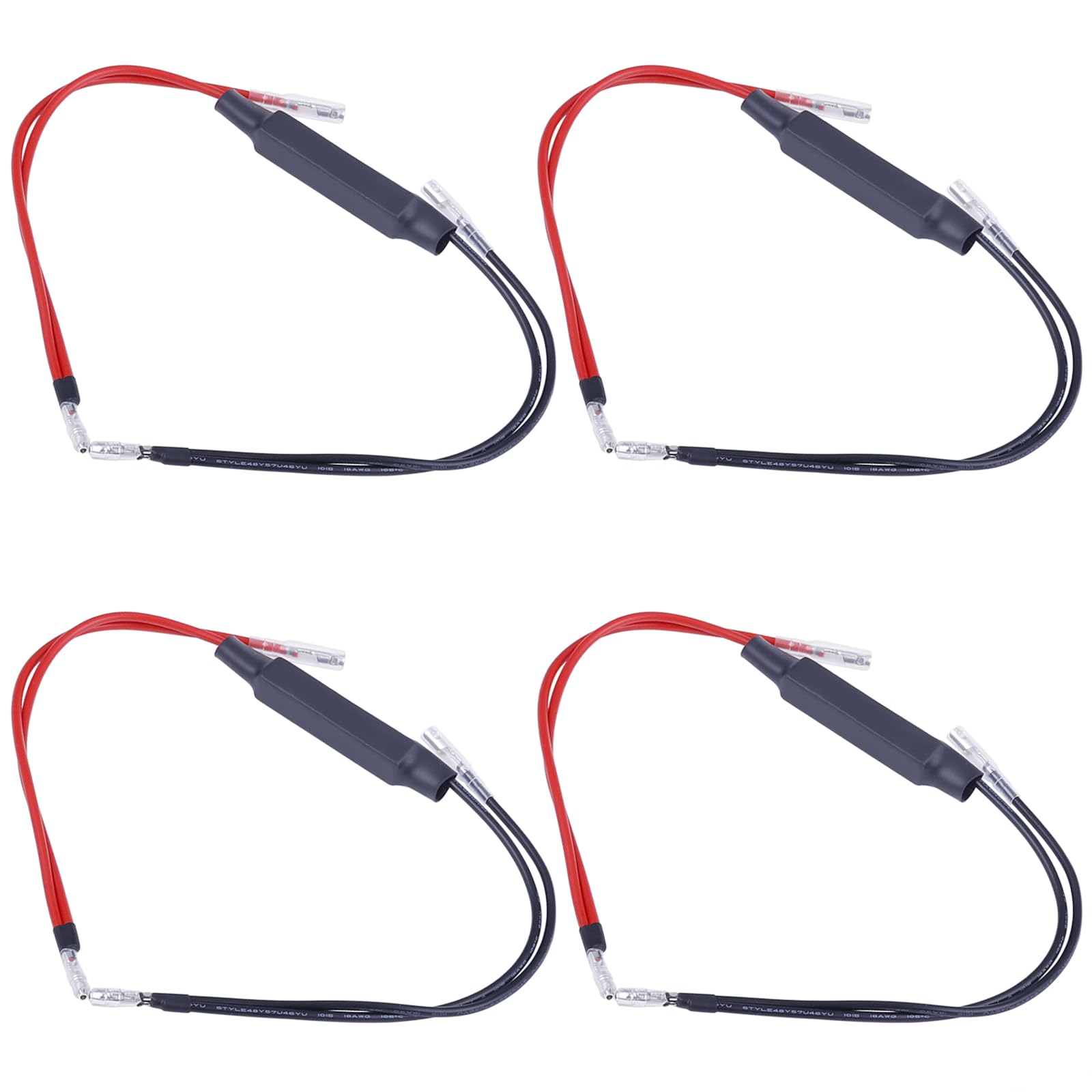 Kinstecks Motorcycle LED Flasher 4PCS 12V Motorbike Turn Signal Indicator Resistor Adaptor Flash Fix Error for Motorcycle Motorbike