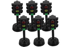 Abaodam 6Pcs Traffic Girl Toy Early Education Traffic Signal Decor for Imaginative Play Teaching Traffic Rules and Safety Awa