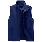 MANLUODANNI Men's Lightweight Vest Sleeveless Outdoor Work Jacket for Travel Hiking Running