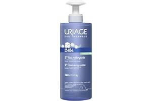 URIAGE Bébé - 1st cleansing water with Uriage Thermal Water & Organic Edelweiss for Newborns, Infants & Sensitive Skin, keeps