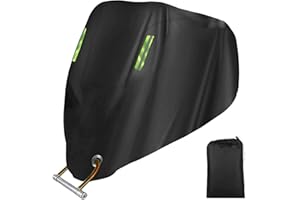 GUTUPET Motorcycle Cover All Season,Universal Weather Quality Waterproof Sun Outdoor Protection Scooter Shelter Tear Proof Night Reflective & Lock-Holes Storage Bag Fits up to 105" Motorcycles Vehicle