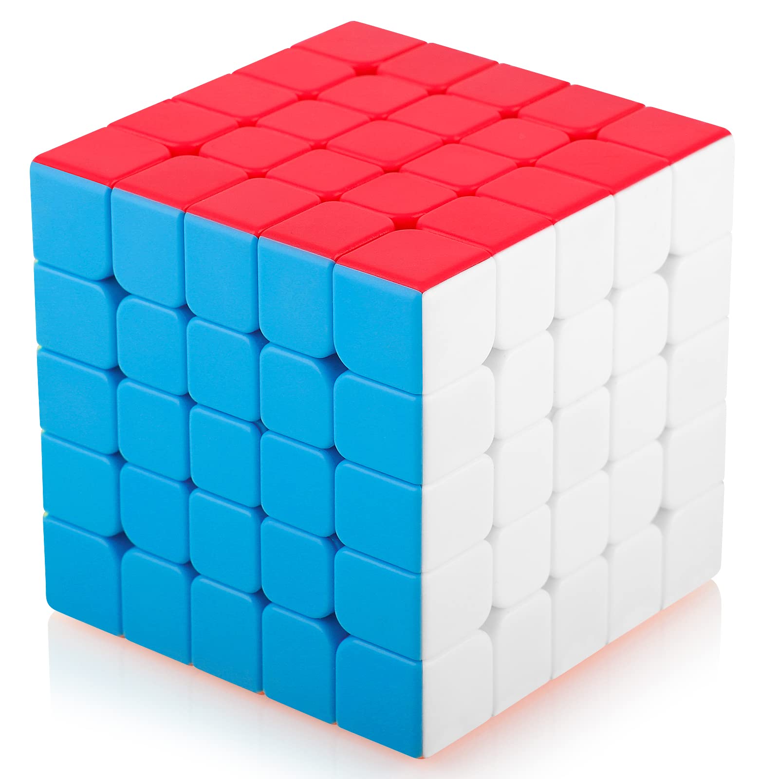 Maomaoyu Speed Cube, 5x5 Magic Cube Stickerless, 5x5x5 Smooth Magic Cube 3D Puzzle 3D Twist Brain Teasers Stocking Fiddle Toy