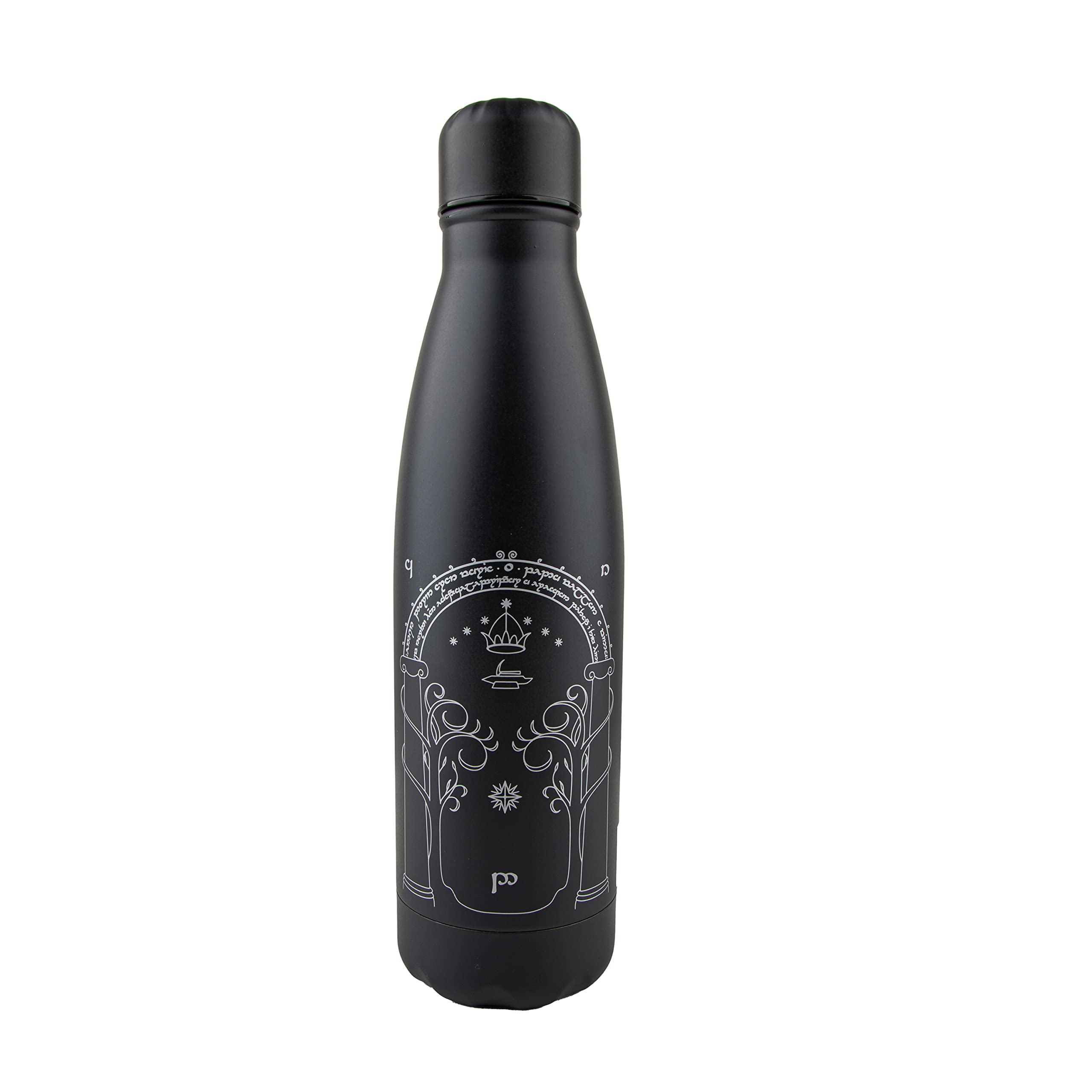 Cinereplicas The Lord of the Rings: 500 ml Stainless Steel Water Bottle, Official Licence, Gate Of Moria, 500 ml