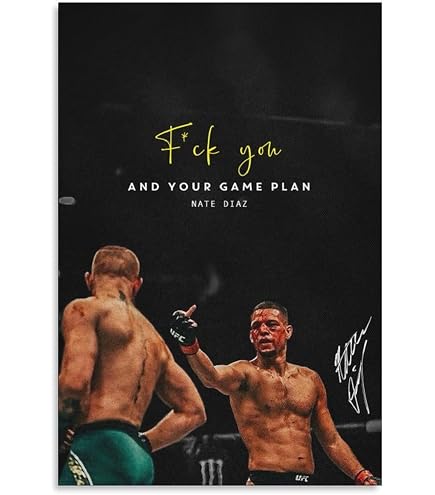 Poster Toile Khabib Vs Conor McGregor - Décoration Murale Sport - 20x30 Cm - Impression Haute Qualité - 7