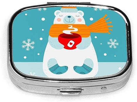 Amazon Co Jp かわいいクマ ピルケース 密閉 薬箱 薬ケース 高級感 ステンレス製 携帯サプリメント 薬入れ 小物入れ ガムケース 可愛い 薄型 サプリケース オシャレ ホーム キッチン