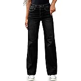 BMSTAY Women's High Waisted Straight Leg Jeans Stretchy Wide Leg Bootcut Denim Pants 2025 Trendy