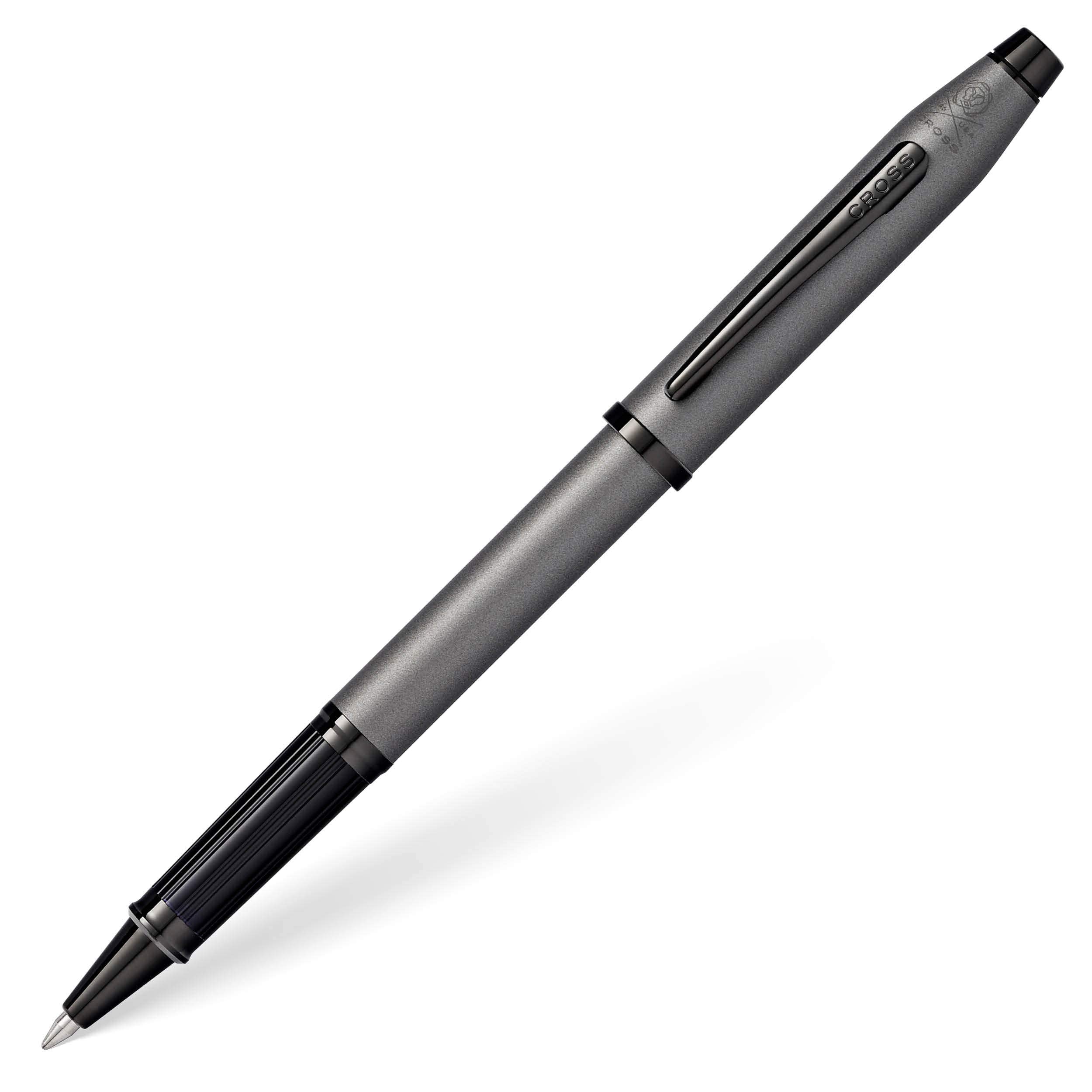 CROSS Century II Rollerball Pen (Black PVD Fittings, Ink Colour: Black, Incl. Luxury Gift Box) Gunmetal Grey