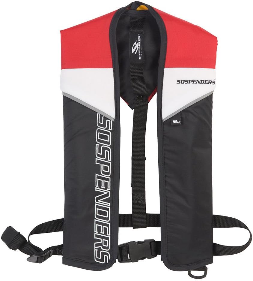 Siam Shopping SOSPENDERS 1271 24G MANUAL INFLATABLE VEST RED Boat Marine Fish Lake Ocean RV