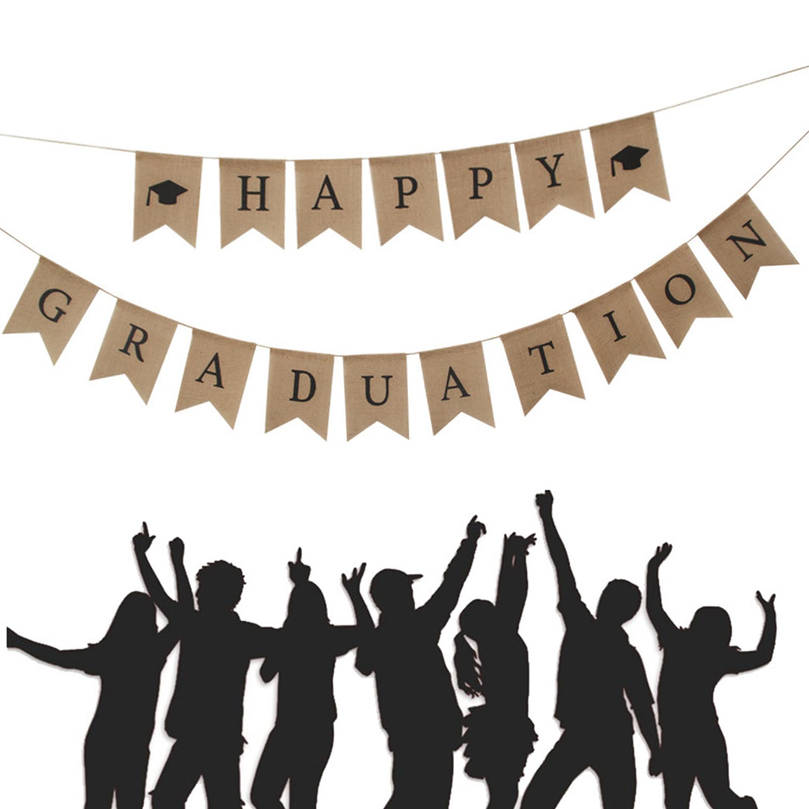 Eterspr Graduation Banner Garland, Brown and Black We Are So Proud of You Graduation Bunting Party Home Party Favors (Brown)