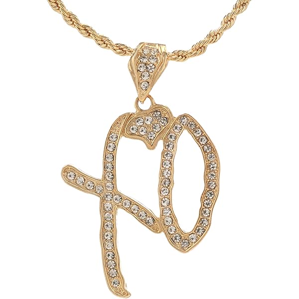 Amazon.com: Full Iced Broken Heart Pendant 24