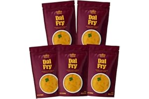 The Cumin Club Dal Fry - Ready to Eat Indian Food, Tasty Mumbai Curry Packet - Quick, Easy Cooking for Irresistibly Flavorful and Healthy Vegetarian Meals - Authentic Taste Pack of 5
