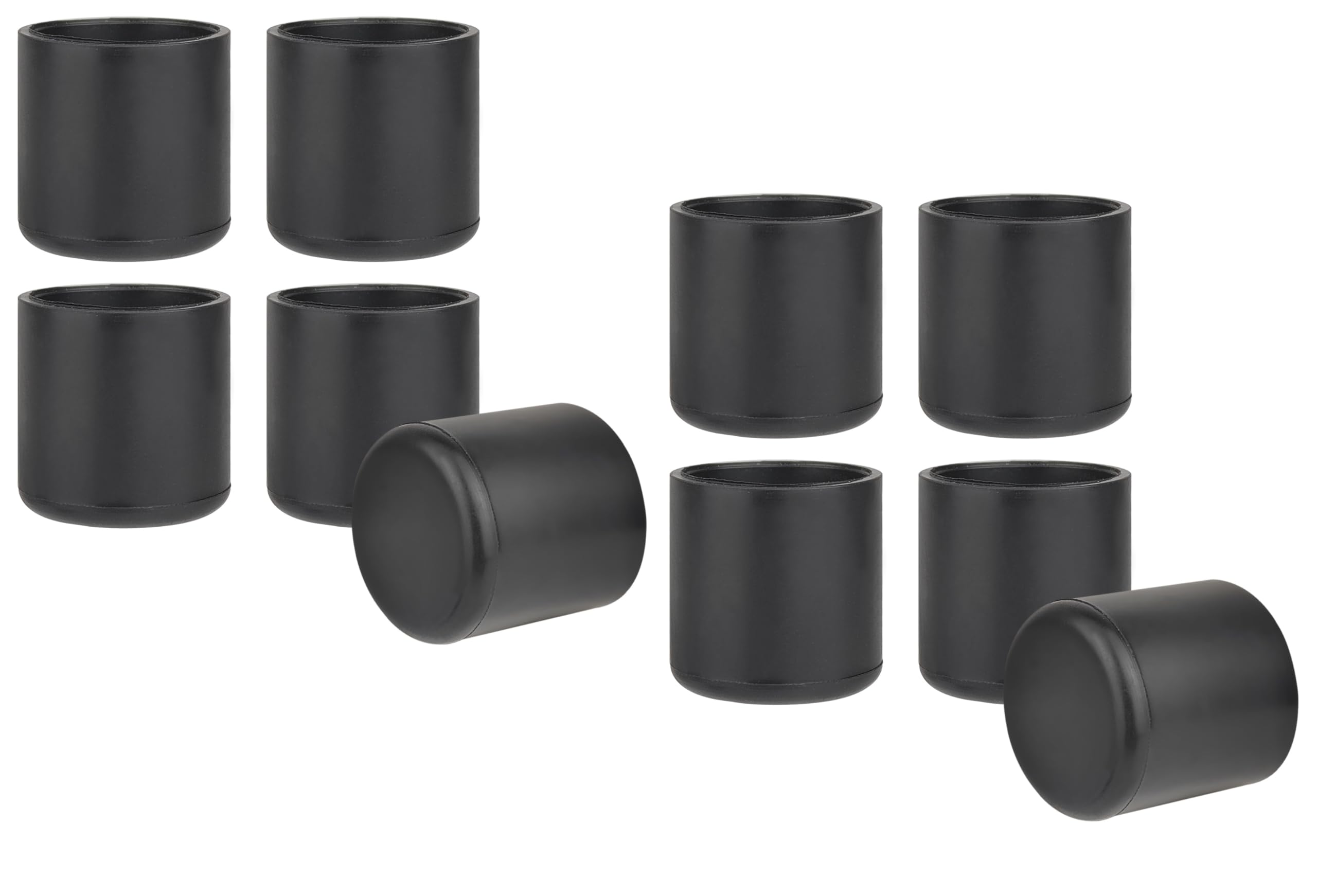 Photo 1 of 10 Pcs Black Round Folding Chair Leg Caps, Chair Leg Floor Protectors, Rubber Chair Leg Caps, Chair Leg Tips Caps, Outer Diameter 0.96 Inch, Inner Diameter 0.84 Inch for Reducing Noise(10, Round)