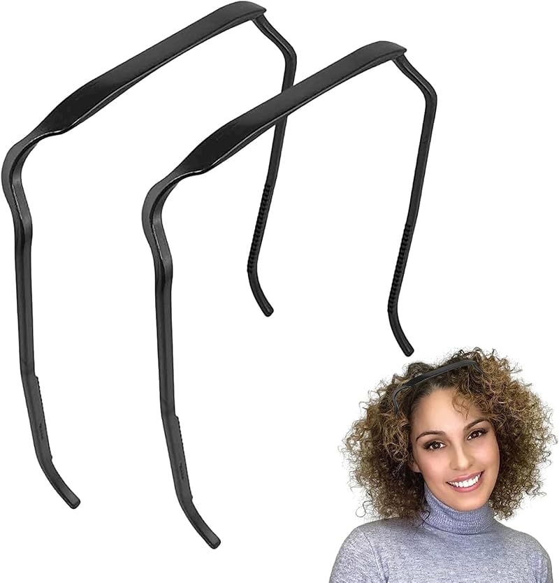 Lonnalee 2PC Curly Hair Headbands Fashion Hoop Invisible Hairstyle Blending
