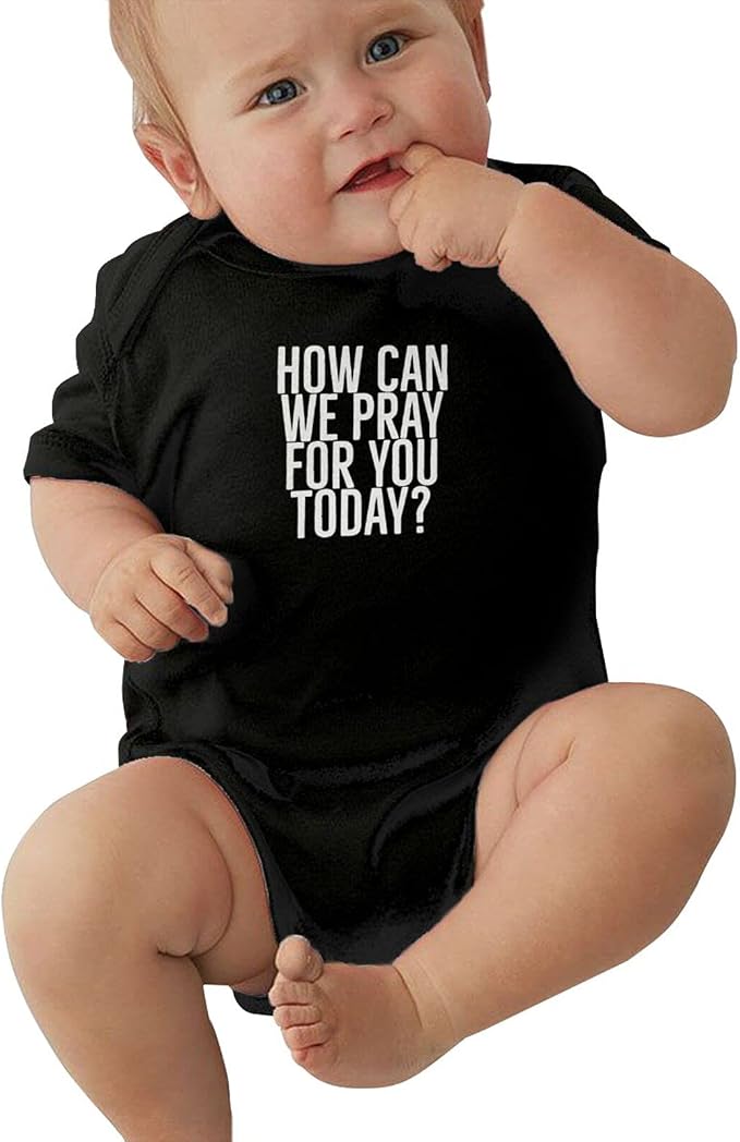 Amazon How Can I Pray For You Today Babys Jersey Bodysuit Short Sleeve Romper Soft One 