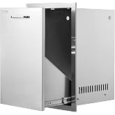 VEVOR Outdoor Kitchen Drawers 16"W x 22"H x 16"D Stainless Steel | Cabinets Trash Drawer/Door/Combo, for BBQ Island, Patio Grill Station, Access Door Drawers, Handle, Smooth Sliding Rail
