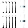 Artudatech 10PCS LCX04 Model Railway Lamppost Lamps Street Lights O Scale LEDs
