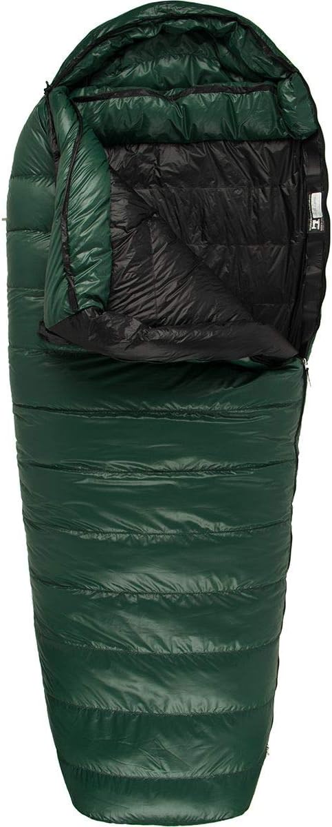 Western Mountaineering Bristlecone MF Sleeping Bag: -10 Degree Down Forest Green, 6ft 6in/Right Zip