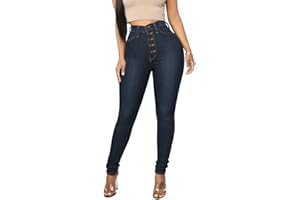 KUNMI Womens Curvy High Waist Stretch Butt Lifting Skinny Colombian Jeans