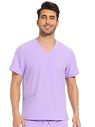 COZYFIT Scrub Top for Men - Stretch V-Neck Scrubs