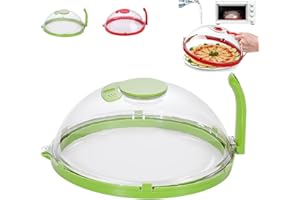 Microwave Food Cover with Built-In Steamer, 2-in-1 Microwave Food Cover with Built-In Water Tank & Cool-Touch Handle, Bpa-Fre