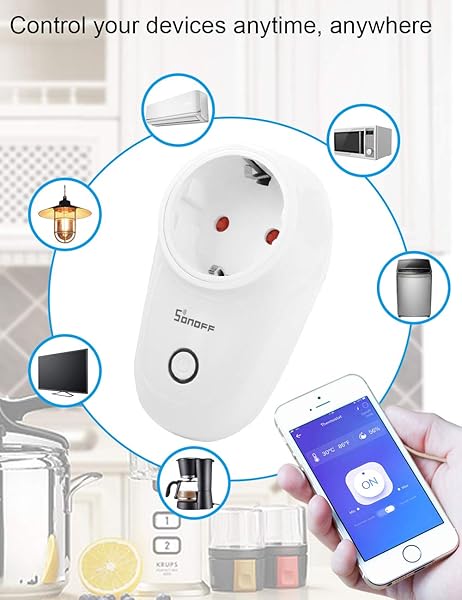 Smart Socket   S26F WiFi WLAN Smart Enchufe Alexa Smart Plug Funcin de Sincronizacin con Alexa Echo Echo Dot Google Home y Google Nest