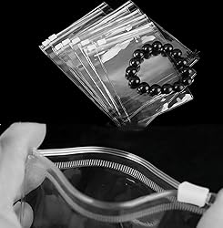 100 Self Seal PVC Pack Zipper Lock Bags,Clear
