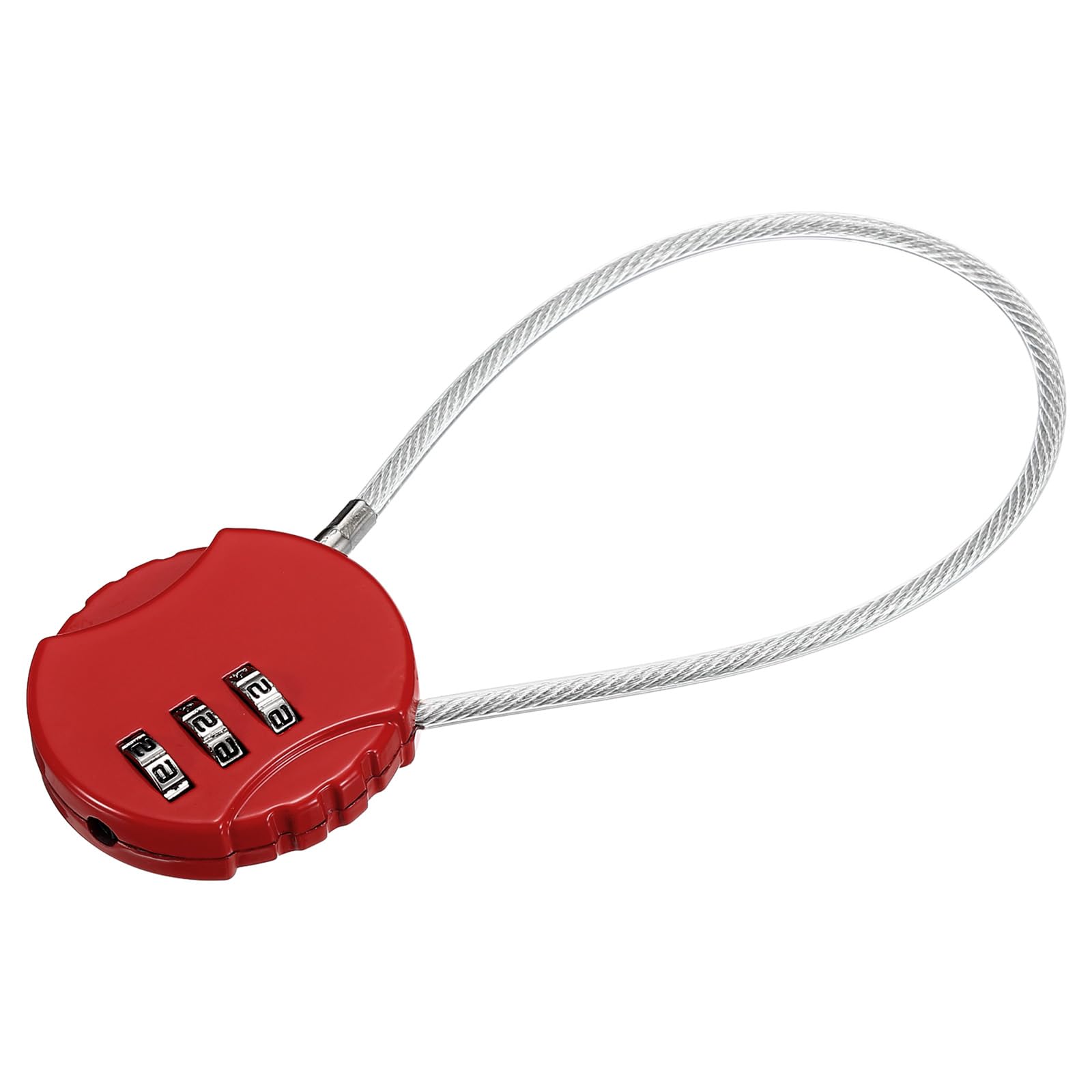 YOKIVE 1 Pcs Small Combination Locks, 3 Digit Baggage Padlocks | Great for Gym Sports Lockers Doors Suitcases (Red, 7.8-Inch)