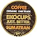 EKOCUPS Artisan Organic Sumatran Coffee, Dark roast, in Recyclable Single Serve Cups for Keurig K-cup Brewers, 10 count
