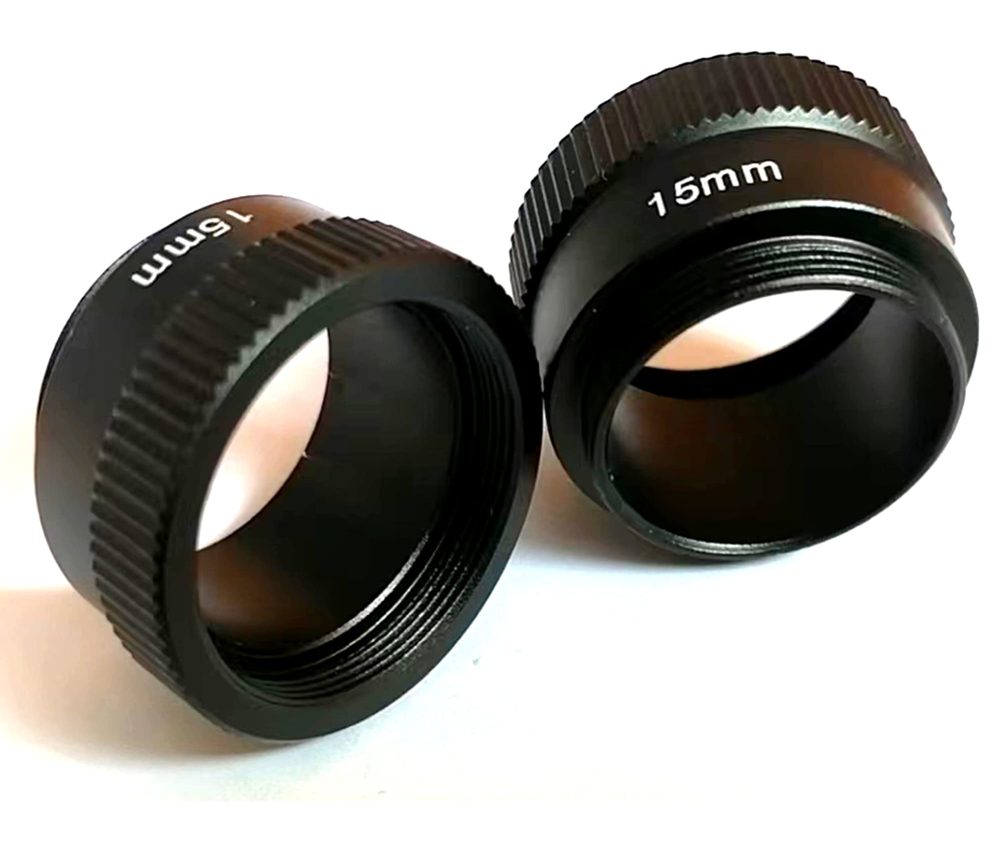 2x Metal 15mm Connect-or Screws Height 2cm Video Camera Lens C-CS Mount Adapter Circle Rings For Increasing Distance Lens And Image Sensor Conversion Interface Photo-graphy Parts Accessories