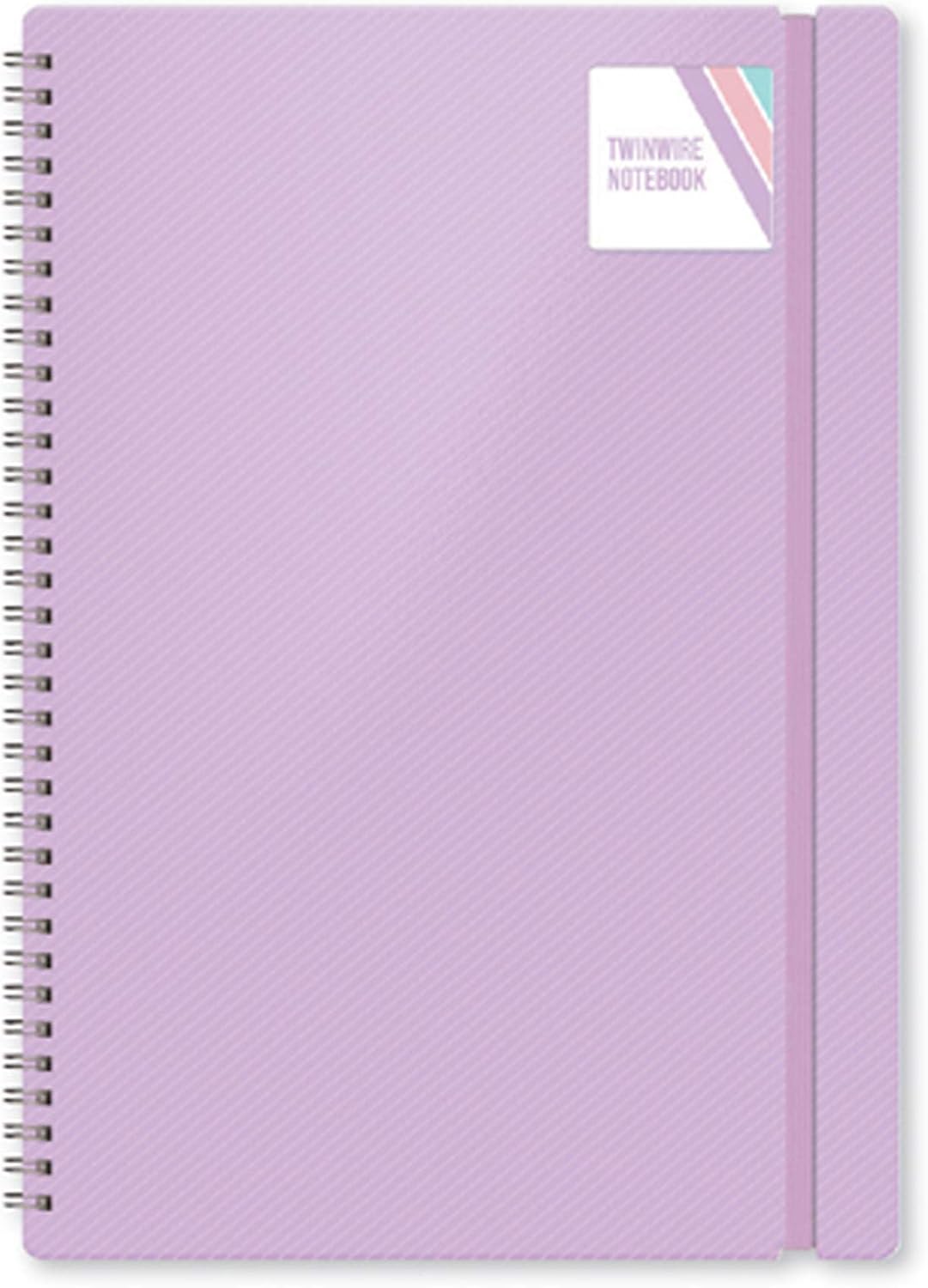 A4 Twinwire Wiro Bound Pastel Notebook Ruled Paper Pad (Lilac Purple