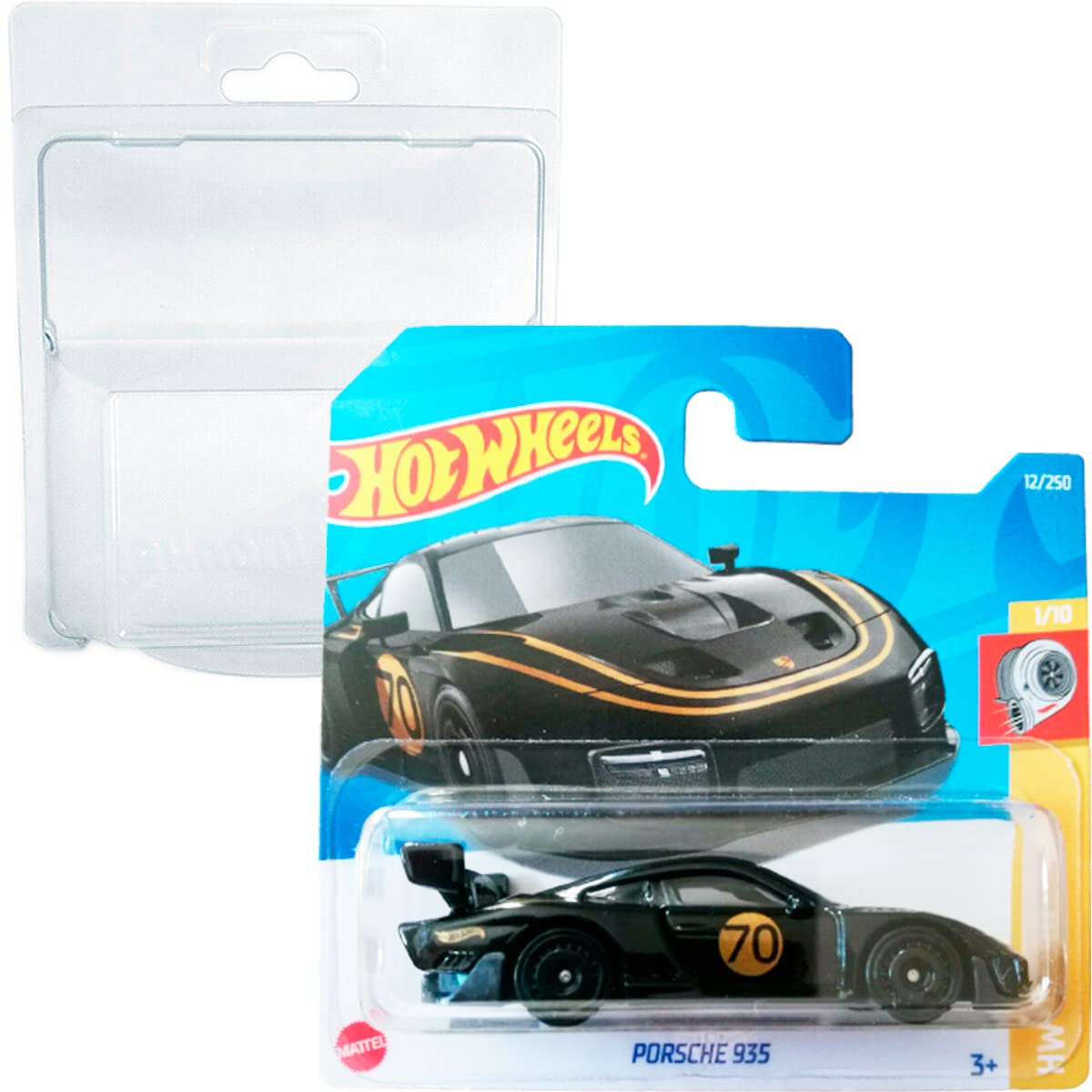 Friki Monkey Hot Wheels Porsche 935 HW Turbo 1/10 (12/250) 2022 Short Card + Blister & Card Protector Pack