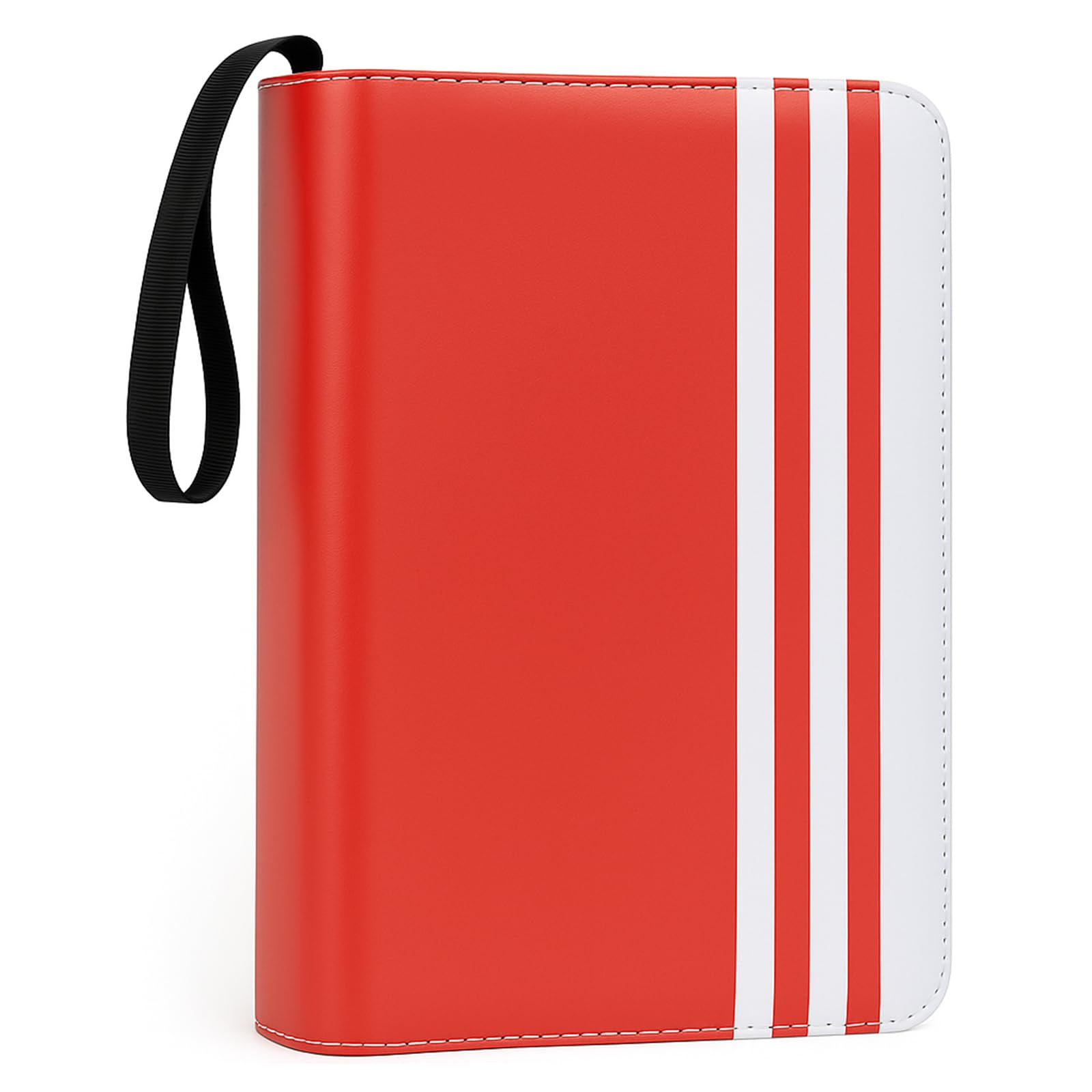 Card Binder - 4 Pocket Premium Binder for 400 Cards with Sleeve Cards Holder Collection Binder(Red)