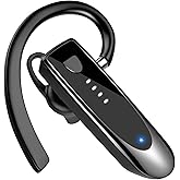 Atheewon Bluetooth Earpiece, Wireless Handsfree with Noise Cancelling Mic, 20Hrs Call Time Bluetooth 5.4 Headset, 180 Hrs Standby Time Headset for Business/Trucker/Driver