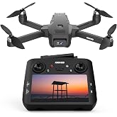 K600GPS Brushless Drones with EIS Camera for Adults Beginners Kids, Drone with 4.5'' Screen on Controller, FPV Drone with Auto Return Follow Me Mode, Drone with GPS for Adult Holiday Gifts, Under 249g