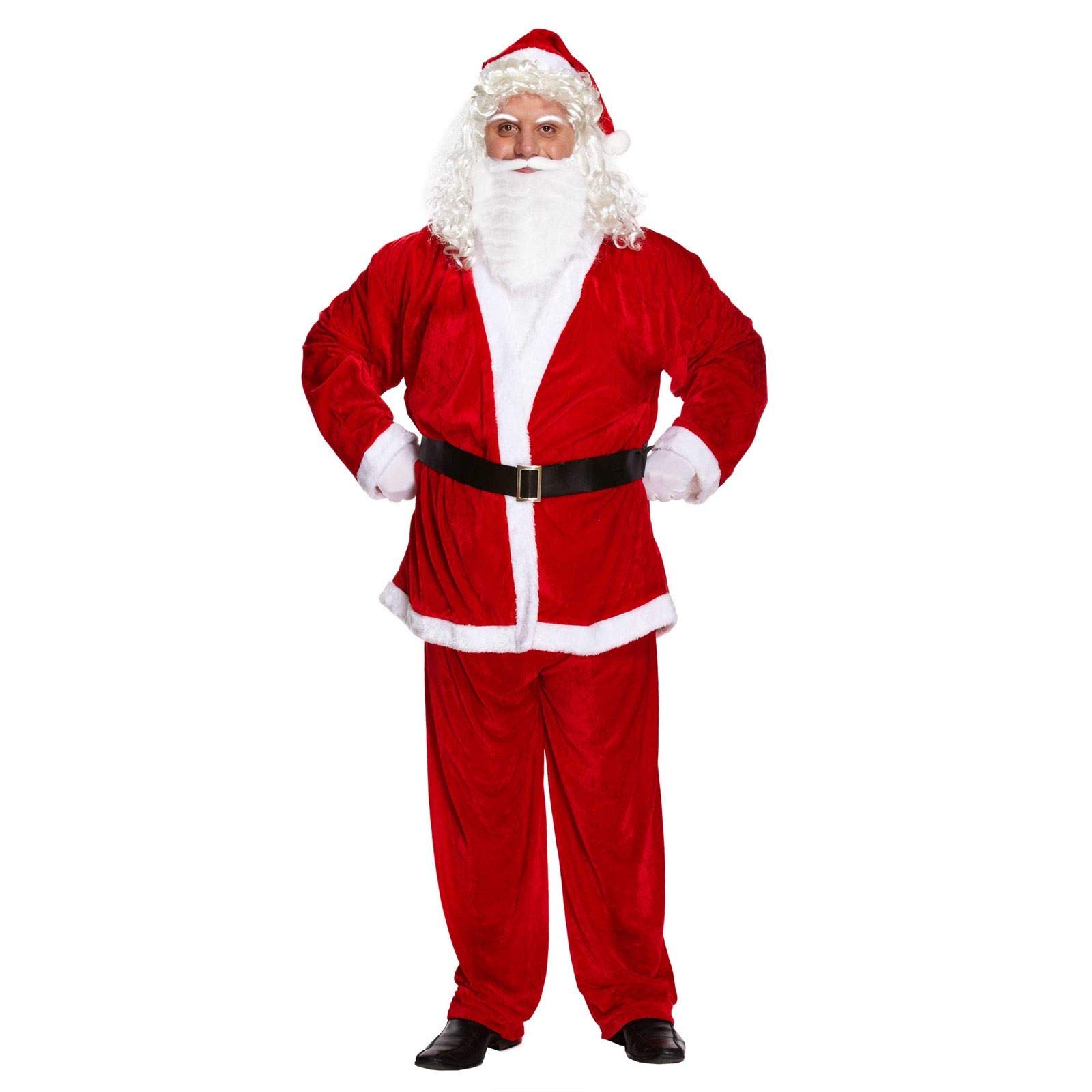 Mens Adult Deluxe Santa Suit Fancy Dress Costume Plus Size XXL