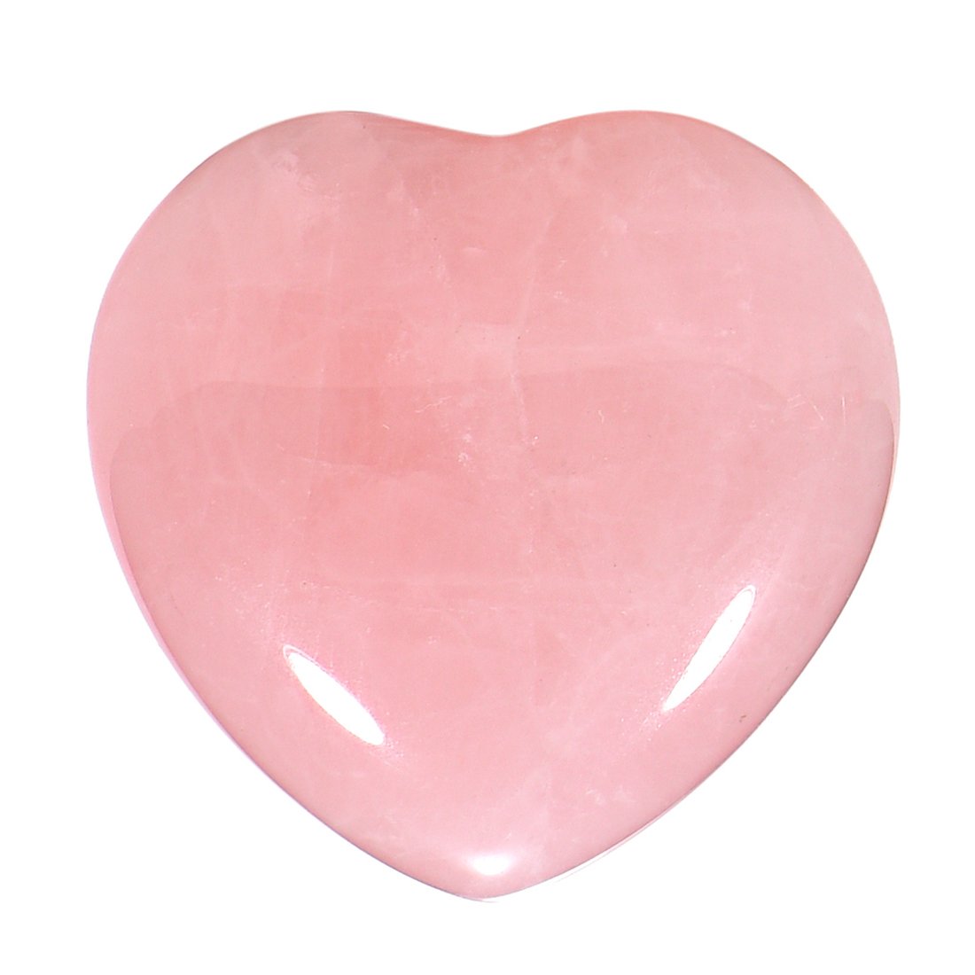 Morella Heart Gemstone Rose Quartz Angel Good Luck Charm Guardian Angel to take with You 3 cm - 1.18 inch in a Velvet Bag