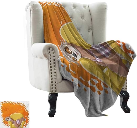 Amazon Com Lswow Furry Blanket Sloth Lazy Female Cartoon Sloth On