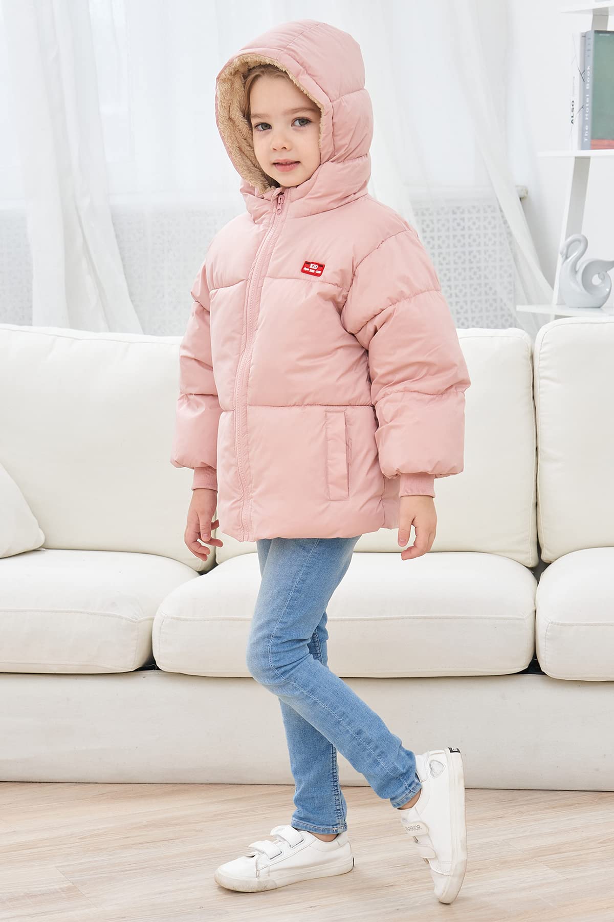 UNICOMIDEA Baby Winter Coat with Hooded Toddler Boys Girls Puffer Jackets for 12M-5T