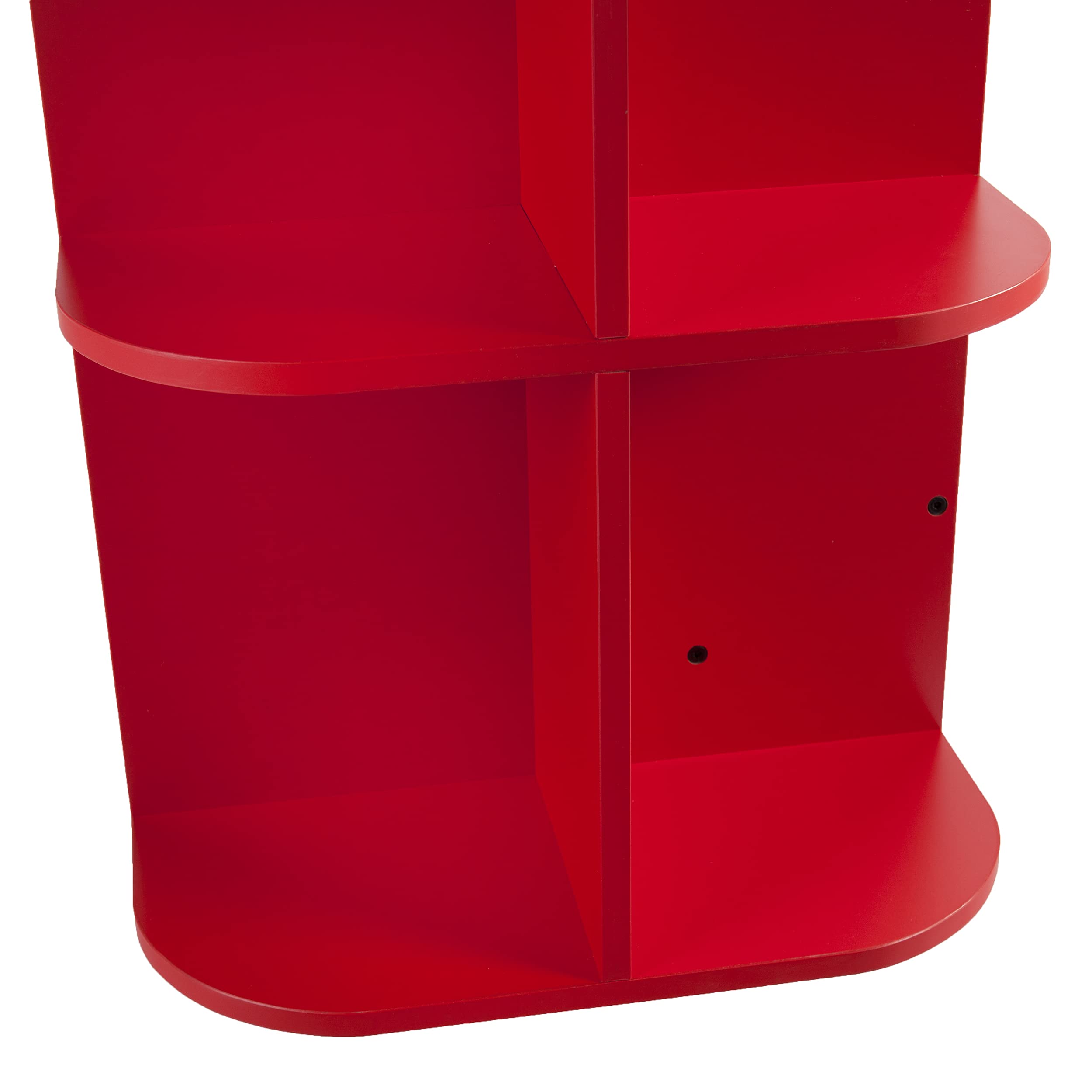 SEI FURNITURE Southern Enterprises Expandable Rolling Sewing Station Craft Table, Red