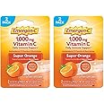 Emergen-C 1000mg Vitamin C Powder for Daily Immune Support Caffeine Free Vitamin C Supplements with Zinc and Manganese, B Vitamins and Electrolytes, Super Orange Flavor - 2 Count (Pack of 2)
